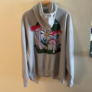 PacSun Eco Mother Earth Mushroom Zip Hoodie Size Med